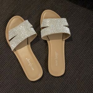 ***Diamond slip-on sandals!***
